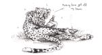  2021 ambiguous_gender cheetah digital_media_(artwork) english_text felid feline feral mammal profanity solo tessgarman text 