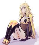  1girl ahoge bangs blonde_hair breasts cameltoe circlet feet fire_emblem fire_emblem_fates full_body looking_to_the_side medium_breasts ophelia_(fire_emblem) sitting solo thighs toes tofucakes 
