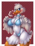  absurd_res anatid anseriform anthro artist-apprentice587 avian bedroom_eyes bikini bird blush bra breasts camel_toe clothed clothing collar duck feathers female hi_res mammal metro-goldwyn-mayer mother_duck narrowed_eyes panties pattern_background seductive simple_background skimpy solo swimwear tom_and_jerry underwear 