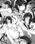 1boy 1girl anal bar_censor black_hair blush breasts censored cum cum_in_ass female_orgasm french_kiss hug inui_toko kiss large_breasts low_twintails maid_headdress moketa monochrome nijisanji open_mouth orgasm pussy sex simple_background tears twintails virtual_youtuber 