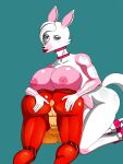  absurd_res alcatras45 big_breasts big_butt blush breasts butt clothing digital_media_(artwork) duo female female/female five_nights_at_freddy&#039;s five_nights_at_freddy&#039;s_2 foxy_(fnaf) genitals hi_res human humanoid machine mammal mangle_(fnaf) nipples nude open_mouth pussy robot sex simple_background smile thick_thighs video_games 