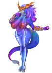  anthro areola aurelion_sol_(lol) big_breasts breasts carsen crossgender dragon female genitals hi_res league_of_legends nipple_piercing nipples nude piercing pussy riot_games simple_background solo video_games white_background 