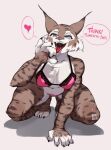  &lt;3 absurd_res breasts clothing felid feline female fur hi_res kollerss looking_at_viewer lynx maiz-ken mammal oral_invitation solo zeha 