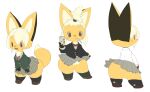  2016 anthro blonde_hair blush bottomwear canid canine chest_tuft clothing featureless_crotch female footwear fox hair hi_res koki looking_at_viewer mammal open_mouth rear_view school_uniform shoes short_hair simple_background skirt smile solo standing thick_thighs tuft uniform white_background yellow_body 