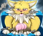  absurd_res anal anal_penetration animal_genitalia animal_penis balls blush bodily_fluids canine_penis cloufy cum digital_media_(artwork) duo eeveelution erection fan_character feet feral fur genital_fluids genitals hi_res jolteon knot knotting looking_at_viewer male male/male male_penetrated male_penetrating male_penetrating_male mammal nintendo nude open_mouth paws penetration penis pok&eacute;mon pok&eacute;mon_(species) sex simple_background smile tongue tongue_out video_games yellow_body yellow_fur 