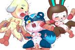  2020 3:2 4_fingers 5_fingers animal_crossing anthro balls black_nose blue_body blue_fur blush bodily_fluids bodily_fluids_in_pussy breasts brown_body brown_fur canid canine canis carmen_(animal_crossing) censored clenched_teeth cowgirl_position crying cum cum_inside cum_on_breasts cum_on_face cumshot daisy_(animal_crossing) davirook disembodied_penis domestic_dog ejaculation female fingers fur genital_fluids genitals group group_sex half-closed_eyes hand_on_wrist hi_res human lagomorph leporid lying male male/female mammal narrowed_eyes nintendo nude on_back on_bottom on_top one_eye_closed open_mouth penetration penile penile_penetration penis penis_in_pussy penis_on_cheek pressing_against_cheek pussy questionable_consent rabbit restrained rodent sciurid sex simple_background small_breasts squirrel_tail sweat tasha_(animal_crossing) tears teeth threesome tongue vaginal vaginal_penetration video_games white_body white_fur 