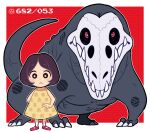  ambiguous_gender anthro brown_eyes child clothing dress duo female feral human mammal monster red_eyes scalie scp-053 scp-682 scp_foundation silkyman size_difference young 