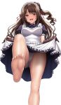  cameltoe feet lambda_(artist) maid pantsu shimamura_uzuki skirt_lift the_idolm@ster the_idolm@ster_cinderella_girls 