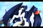  anthro balls dragon dreamworks duo flying genitals gustav hi_res how_to_train_your_dragon humanoid_genitalia koatei lube male male/male penis sergal toothless 