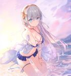  anastasia_(fate/grand_order) bikini cleavage fate/grand_order kyaroru see_through swimsuits 
