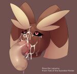  2018 anthro anthro_penetrated balls black_sclera bodily_fluids brown_background brown_body brown_fur bubble buckteeth crying cum cum_bubble cum_drip cum_from_nose cum_in_nose cum_inside cum_on_face cum_on_muzzle cum_string disembodied_head disembodied_penis dripping duo english_text erection eyebrows fellatio female female_focus female_on_human female_penetrated forced forced_oral fur genital_fluids genitals hi_res human human_on_anthro human_penetrating human_penetrating_anthro humanoid_genitalia humanoid_penis interspecies lagomorph lopunny male male/female male_on_anthro male_penetrating male_penetrating_female mammal nintendo oral oral_penetration penetration penile penis pink_eyes pok&eacute;mon pok&eacute;mon_(species) pok&eacute;philia rose_the_lopunny saliva saliva_on_balls saliva_on_penis saliva_string sex simple_background slimefur solo_focus story story_in_description submissive submissive_female tan_body tan_fur tears teeth text tongue tongue_out video_games 