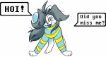  ambiguous_gender animated clothing empty_eyes grey_hair hair insane long_hair mammal semi-anthro short_playtime simple_background small_nose solo sweater tem temmie_(undertale) topwear undertale video_games white_body 