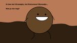  brown christine.bunny coconut derpy drupe_(fruit) food fruit groempie humor invalid_tag kokosnoot_mannetje meme not_furry plant shitpost smile stick_arms stick_legs 