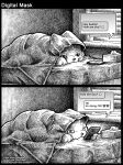  &lt;3 2021 ambiguous_gender anthro bed bedding black_and_white blanket blinds comic depression emoji english_text furniture lies mammal monochrome o-kemono phone smiley_face solo text texting tissue unknown_species url window 