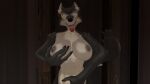  3d_(artwork) absurd_res ahegao anthro breasts canid canine canis clitoral clitoris digital_media_(artwork) female genitals hi_res holding_breast looking_pleasured mammal solo source_filmmaker tongue tongue_out wolf 