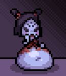  animated arachnid arthropod belly big_belly blush digital_media_(artwork) female humanoid low_res monster muffet pixel_(artwork) pixel_animation retrobelly same_size_vore smile spider struggling thumbnail undertale video_games vore 