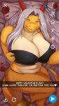  absurd_res aisyah_zaskia_harnny anthro big_breasts bra breasts cleavage clothed clothing dragon english_text female harnny hi_res huge_breasts panties solo text underwear yellow_body 
