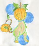  feral food fruit halloween hi_res holidays pencil_(disambiguation) plant pumpkin traditional_media_(artwork) 