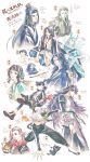  1girl 6+boys a&#039;gen_(the_legend_of_luoxiaohei) absurdres animal_ears aqua_eyes aqua_hair bangs bidiu_(the_legend_of_luoxiaohei) black_cat black_eyes black_hair blue_eyes blue_hair blunt_bangs brown_hair cat cat_boy cat_ears cat_tail diting_(the_legend_of_luoxiaohei) double_bun earrings fengxi_(the_legend_of_luoxiaohei) green_eyes highres horns jewelry lanxi_zhen laojun_(the_legend_of_luoxiaohei) li_qingning_(the_legend_of_luoxiaohei) long_hair luoxiaohei luozhu_(the_legend_of_luoxiaohei) micho multiple_boys nezha_(the_legend_of_luoxiaohei) pipe purple_eyes purple_hair short_hair single_horn sitting tail the_legend_of_luo_xiaohei tianhu_(the_legend_of_luoxiaohei) translation_request twitter_username upper_body white_hair wuxian_(the_legend_of_luoxiaohei) xuan_li_(the_legend_of_luoxiaohei) xuhuai_(the_legend_of_luoxiaohei) 