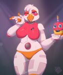  &lt;3 2020 absurd_res ambiguous_gender animate_inanimate animatronic anthro avian beak bird blue_eyes breasts candle chicken clothed clothing cupcake cupcake_(fnaf) dessert duo eyelashes featureless_breasts female fire five_nights_at_freddy&#039;s food freddy_fazbear&#039;s_pizzeria_simulator funtime_chica_(fnaf) galliform gallus_(genus) hair hi_res holding_food holding_object looking_at_viewer machine multicolored_body one_eye_closed open_mouth orange_beak phasianid pink_body pink_eyes pixelflare plate portrait pose pseudo_clothing raised_arm robot sharp_teeth shirt short_hair size_difference smile standing teeth thick_thighs topwear underwear video_games white_body white_hair wide_hips 