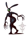  1_eye anthro blazbaros bodysuit claws clothing creepy cybernetics cyborg female full_body_suit hi_res lagomorph latex_clothing leporid lilap_the_sky_watcher machine mammal monoeye rabbit rubber rubber_suit skinsuit solo superhero tight_clothing 