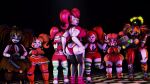  3d_(artwork) absurd_res animatronic baby_(fnafsl) breasts circus_baby circus_baby_(fnaf) digital_media_(artwork) female female/female five_nights_at_freddy&#039;s green_eyes group hair hi_res humanoid machine meaningless_artist robot sister_location source_filmmaker video_games 