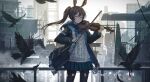  amiya_(arknights) arknights instrument ponytail violin zhai 