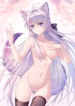  animal_ears artist_revision kirby_gen naked nipples pussy tail thighhighs uncensored 