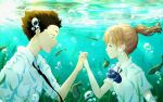  ishida_shouya koe_no_katachi nishimiya_shouko ponytail underwater water 