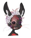  anthro corruption daaglaas decomposition fur grotesque hi_res infection lagomorph leporid long_whiskers looking_at_viewer male mammal multicolored_body multicolored_fur rabbit simple_background solo tote_brando undead whiskers zombie 