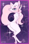  absurd_res anthro blue_eyes bratz bratz_petz breasts digital_media_(artwork) domestic_cat eyeshadow felid feline felis female fur hi_res lipstick longtail makeup mammal pawpads pink_body pink_fur small_breasts small_waist solo tubswubadubs 