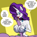  anthro big_breasts blush bodily_fluids breast_squish breasts choker dialogue dragon duo english_text equid equine erection female friendship_is_magic genital_fluids genitals hair horn jewelry long_hair male male/female mammal my_little_pony necklace nipples penis precum pubes purple_hair rarity_(mlp) sex speech_bubble spike_(mlp) squish text titfuck unicorn vaskurknsfw 