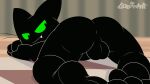  animated anthro anus balls black_body black_fur butt butt_wiggle cartoon_network domestic_cat feet felid feline felis fur genitals gobanire green_eyes hindpaw looking_at_viewer male mammal mao_mao:_heroes_of_pure_heart paws sheriff_mao_mao_mao simple_background solo 