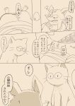  akitano anthro bandage bodily_fluids comic domestic_cat duo felid feline felis feral heart_(mad_rat_dead) hi_res japanese_text mad_rat_(character) mad_rat_dead male mammal murid murine rat rodent size_difference surgical_operation tears text 
