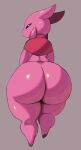  absurd_res anthro beri_(sqoon) big_butt butt hi_res huge_butt male pink_body solo sssonic2 thick_thighs 