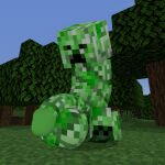  1:1 3d_(artwork) balls big_balls big_penis creeper digital_media_(artwork) forest genitals glamdstall_(artist) half-closed_eyes huge_balls huge_penis hyper hyper_balls hyper_genitalia hyper_penis leaning leaning_back male minecraft narrowed_eyes not_furry penis plant retracted_foreskin sitting solo tree video_games 