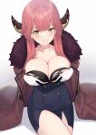  aru_(blue_archive) blue_archive breast_hold horns pak_ce 
