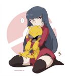  ? abra black_hair clothing diaper duo feces female gym_leader hair human kneeling legwear looking_back mammal merunyaa messy_diaper nintendo pok&eacute;mon pok&eacute;mon_(species) red_eyes sabrina_(pok&eacute;mon) simple_background soiling thigh_highs video_games 