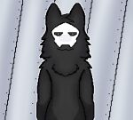  ambiguous_gender anthro black_body black_fur canid canine canis changed_(video_game) fur low_res male mammal monster puro_(changed) skade_nsfw_(artist) solo wolf 