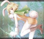  0aoiurn0 1girl :p animal_ears blonde_hair body_fur boots brown_eyes brown_footwear bunny_ears bunny_tail cape carrot_(one_piece) electricity forest fur furry gloves green_cape letterboxed looking_at_viewer nature one_piece paw_gloves paws short_hair solo tail tongue tongue_out tree white_gloves 