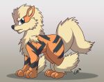 ambiguous_gender angry arcanine chest_tuft emilythepenguin feral fluffy fluffy_tail fur gradient_background grey_background grey_eyes looking_at_viewer neck_tuft nintendo orange_body pok&eacute;mon pok&eacute;mon_(species) shadow signature simple_background solo striped_body stripes tail_tuft tuft video_games yellow_body yellow_fur 