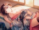  breasts hiten kimono nipples no_bra thighhighs 