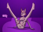  acidskunkwolf anthro anus beastars cosmo_(beastars) female genitals giraffid hi_res mammal nude okapi pussy solo spread_legs spreading stage stripper 