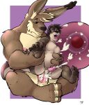  abdominal_bulge anal anal_orgasm anal_penetration anthro biceps big_dom_small_sub big_penis bodily_fluids brown_body brown_fur bunny_ears_(disambiguation) cum cum_in_ass cum_inside duo egg ejaculation fur genital_fluids genitals grabbing_legs hand_on_stomach hare hi_res huge_penis hyper hyper_genitalia hyper_penis lagomorph larger_anthro larger_male leporid lutrine male male/male male_penetrated male_penetrating male_penetrating_male male_pregnancy mammal moan moaning_in_pleasure mocha_latte_love muscular muscular_anthro muscular_male muscular_thighs mustelid nipples on_lap orgasm orgasm_face pando pandottermon pecs penetration penis pregnant pregnant_belly pregnant_sex rabbit sex sitting sitting_on_lap size_difference smaller_male smaller_penetrated sperm_ball sperm_cell teeth teeth_showing teeth_visible 