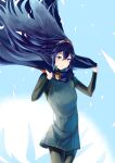  1girl ameno_(a_meno0) blue_eyes blue_hair cape emblem fire_emblem fire_emblem_awakening flat_chest hair_between_eyes highres long_hair long_sleeves looking_at_viewer lucina_(fire_emblem) scarf simple_background solo symbol-shaped_pupils tiara very_long_hair 