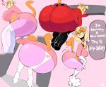  anthro big_butt blush butt clothing dialogue domestic_cat felid feline felis female hi_res lilly_(vimhomeless) mammal panties solo speech_bubble twerking underwear vimhomeless 