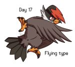  2018 anus avian beak bird butt claws digital_media_(artwork) feathered_wings feathers female feral looking_at_viewer looking_back nintendo nude nulloffset pok&eacute;mon pok&eacute;mon_(species) presenting presenting_hindquarters pussy red_eyes simple_background smile solo spreading staraptor video_games wings 