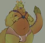  activision anthro belly bulge clothing dragon green_body hi_res horn male maximos_(spyro) minedoo nipples overweight overweight_anthro overweight_male rescued_dragons_(spyro) scalie solo spyro_reignited_trilogy spyro_the_dragon underwear video_games 