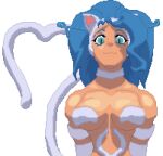  &lt;3 alpha_channel animal_humanoid animated blue_hair breast_jiggle breasts capcom cat_humanoid darkstalkers digital_media_(artwork) felicia_(darkstalkers) felid felid_humanoid feline feline_humanoid female fur hair heart_tail humanoid low_res mammal mammal_humanoid nude pixel_(artwork) pixel_animation short_playtime simple_background smile smiling_at_viewer transparent_background tsunamidusher video_games white_body white_fur 