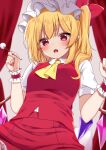  1girl absurdres commentary_request ear_cleaning flandre_scarlet highres holding looking_at_viewer mimikaki shiki_(s1k1xxx) solo touhou 